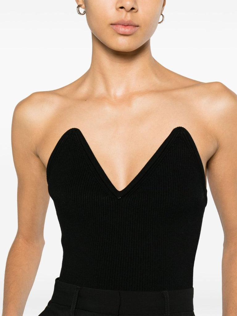 Ribbed Bustier Top