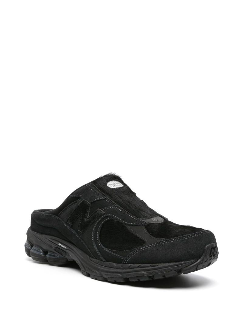 Black 2002r Suede Sneaker Mules