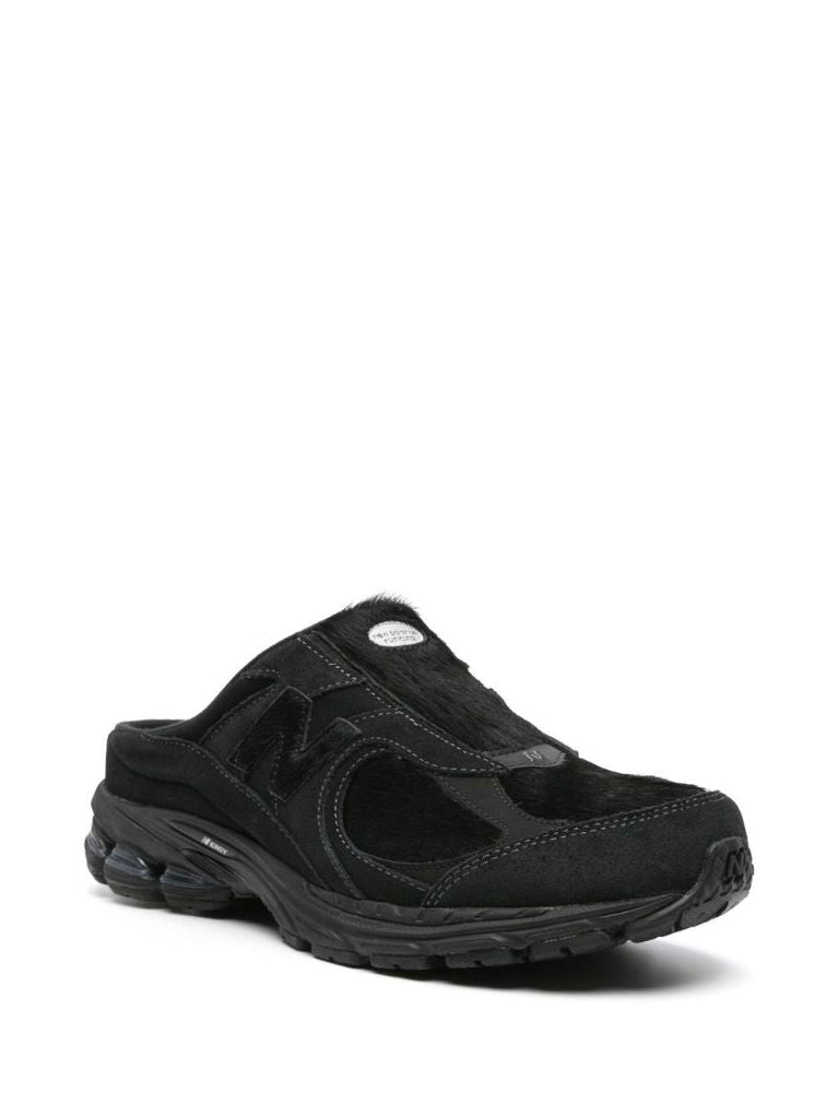 Black 2002r Suede Sneaker Mules