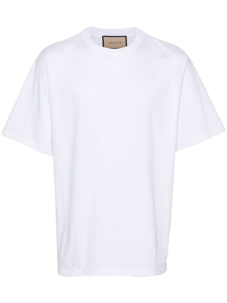 White Interlocking G Cotton T-shirt