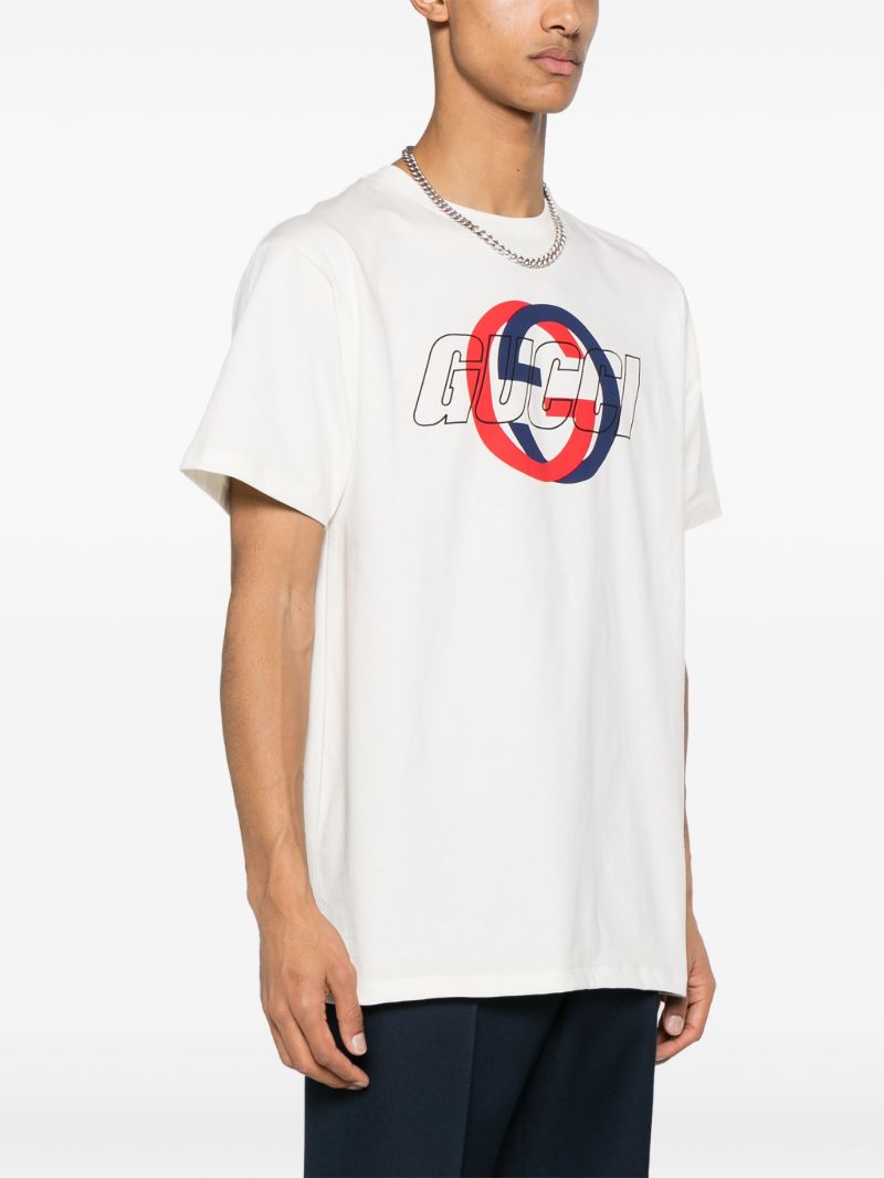 White Interlocking G Cotton T-shirt