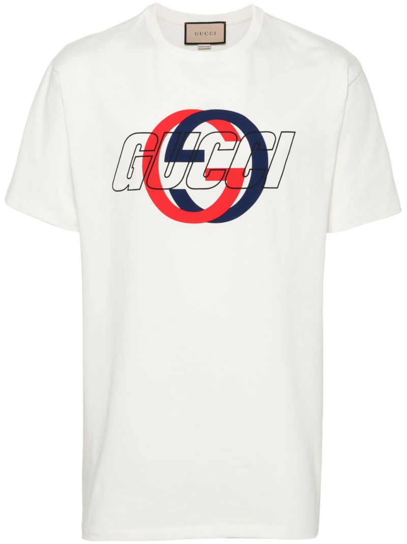 White Interlocking G Cotton T-shirt