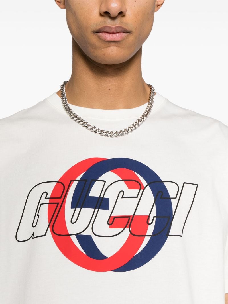 White Interlocking G Cotton T-shirt