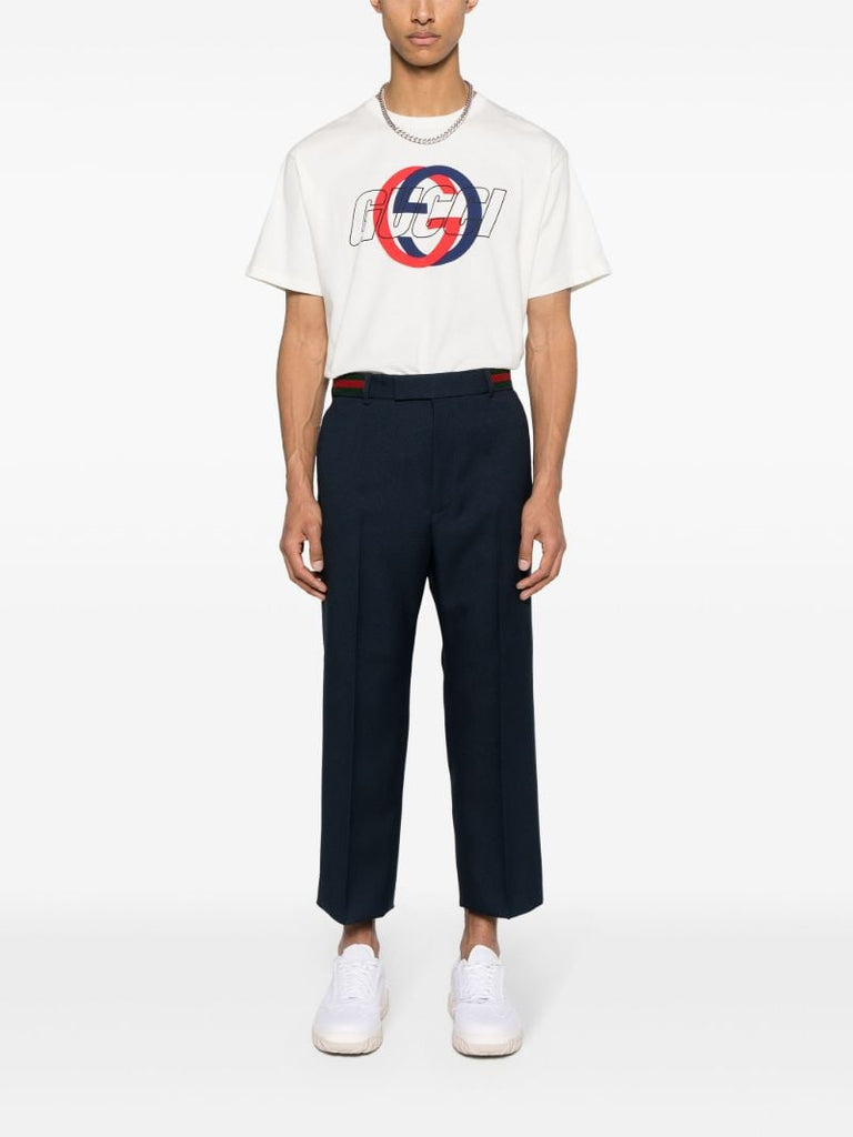 White Interlocking G Cotton T-shirt