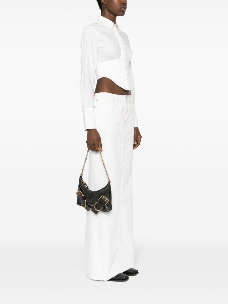 Black Voyou Boyfriend Leather Shoulder Bag