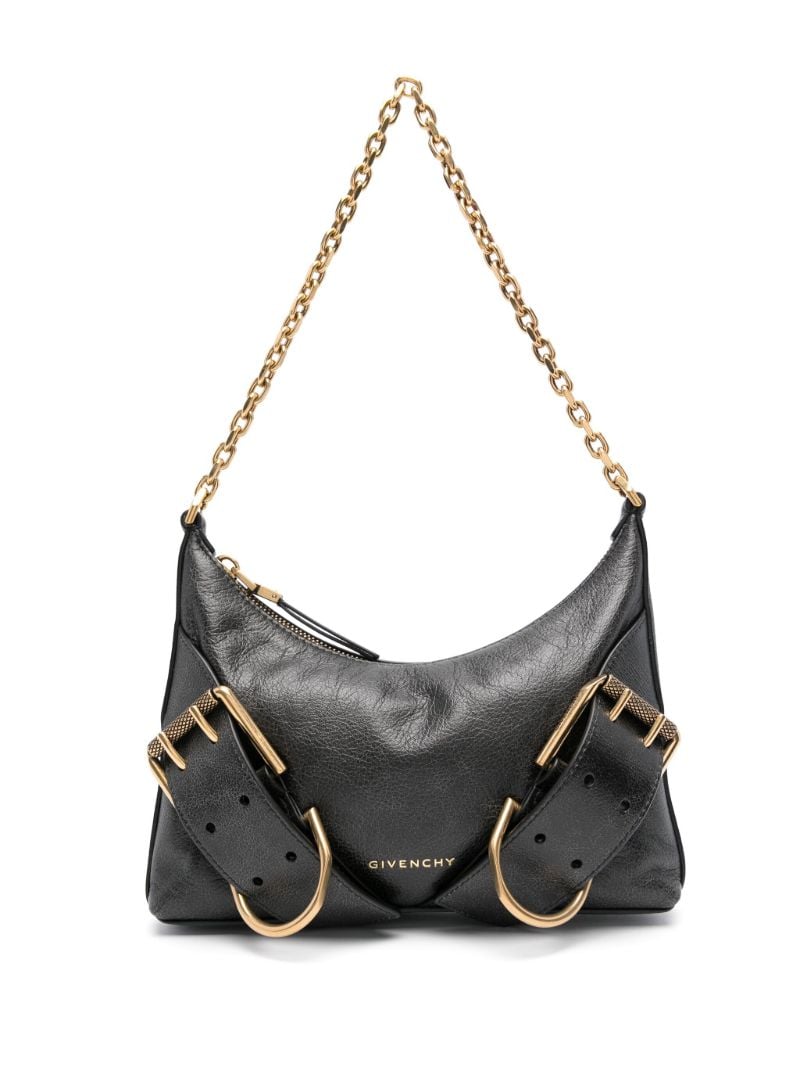 Black Voyou Boyfriend Leather Shoulder Bag