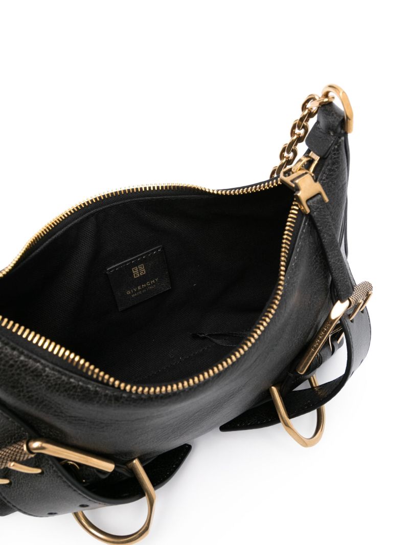 Black Voyou Boyfriend Leather Shoulder Bag