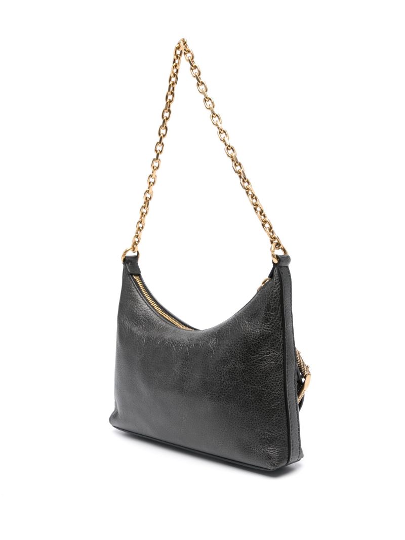 Black Voyou Boyfriend Leather Shoulder Bag