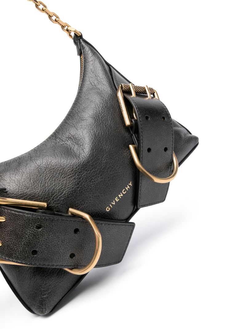 Black Voyou Boyfriend Leather Shoulder Bag