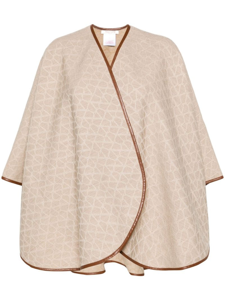 Neutral Toile Iconographe Wool Poncho
