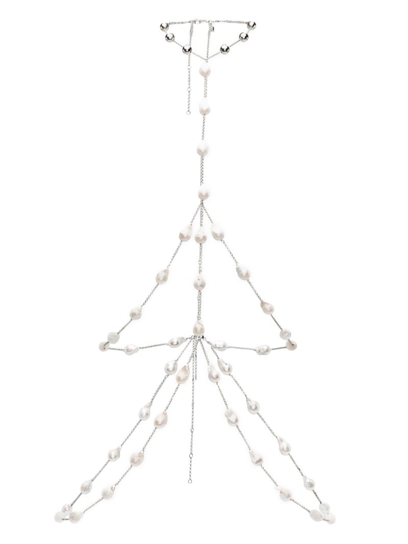 Gold-plated Darcey Pearl Body Chain