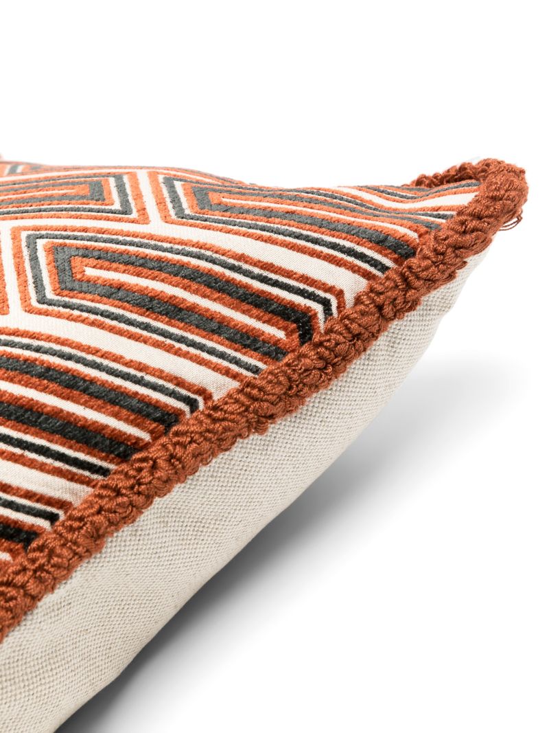 Brown Vende Geometric Jacquard Cushion