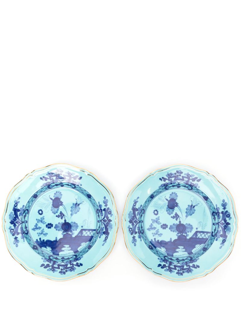Blue Oriente Italiano Porcelain Dinner Plate Set