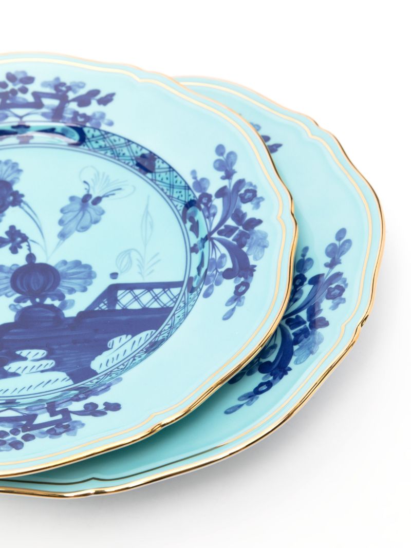 Blue Oriente Italiano Porcelain Dinner Plate Set