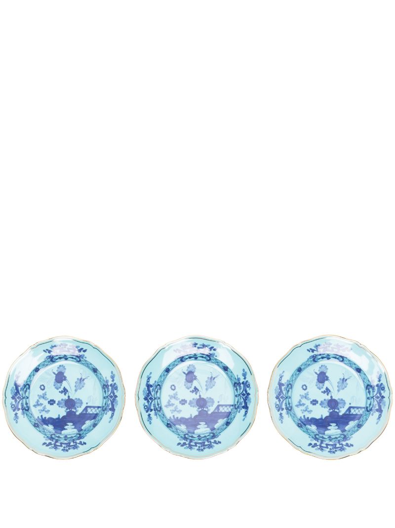 Blue Oriente Italiano Porcelain Plates Set
