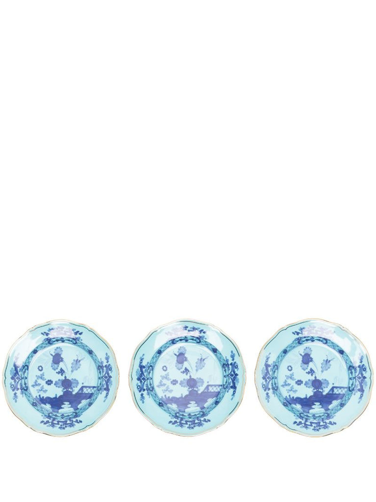 Blue Oriente Italiano Porcelain Plates Set