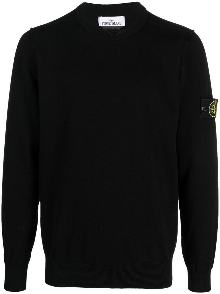 Black Compass Patch Cotton Sweatshirt