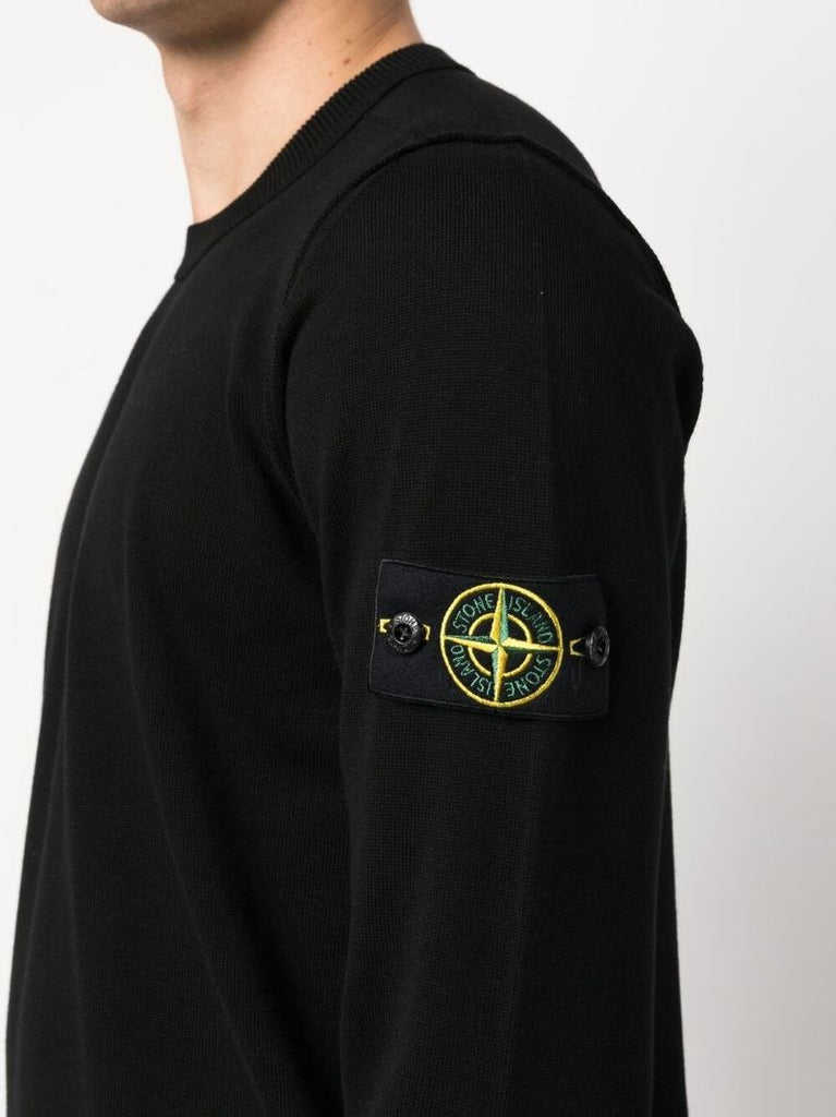 Black Compass Patch Cotton Sweatshirt