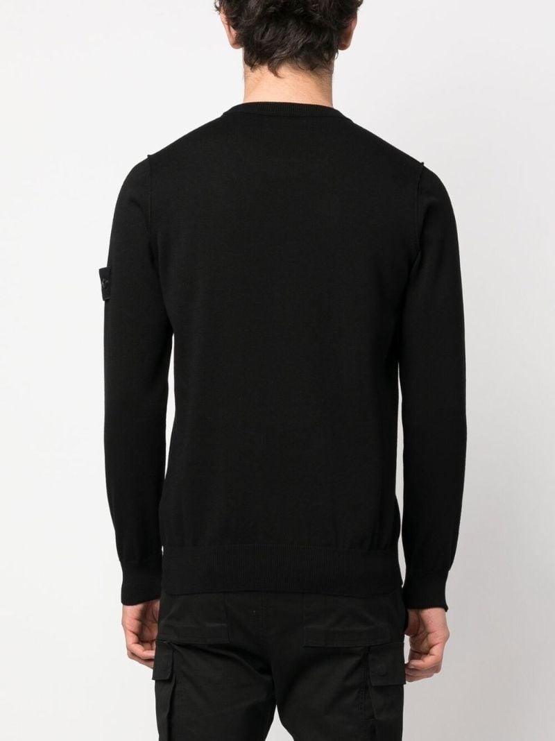 Black Compass Patch Cotton Sweatshirt