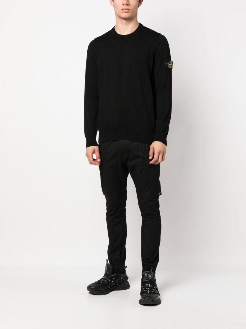 Black Compass Patch Cotton Sweatshirt