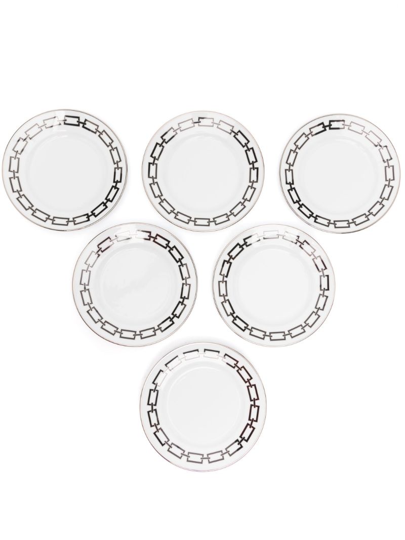 White Catene Porcelain Plates Set