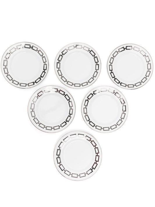 White Catene Porcelain Plates Set