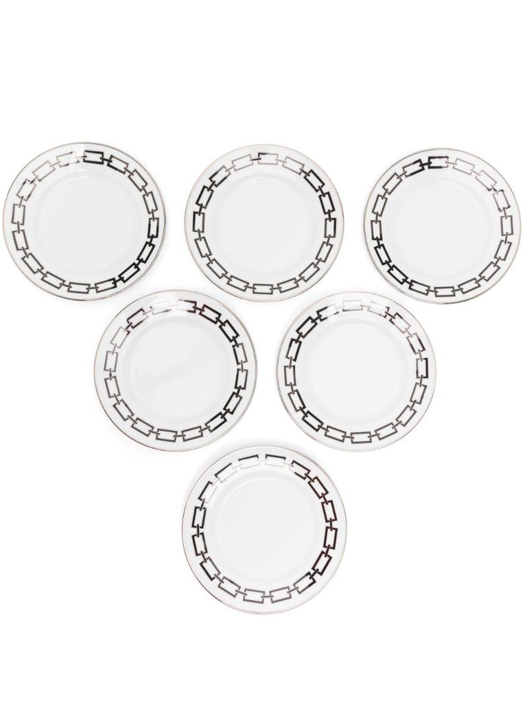 White Catene Porcelain Plates Set