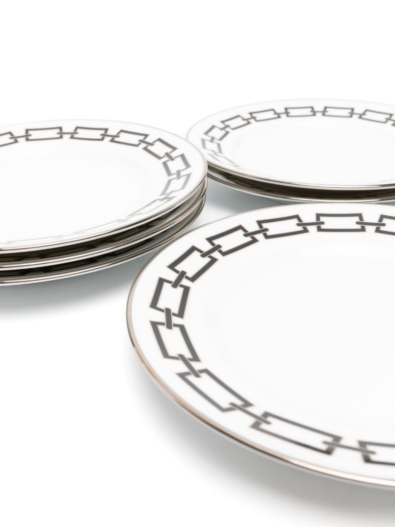 White Catene Porcelain Plates Set
