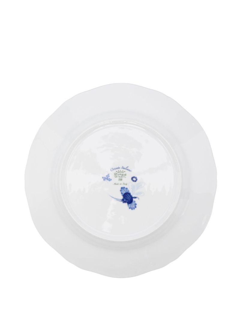 Green Oriente Italiano Porcelain Dinner Plates Set