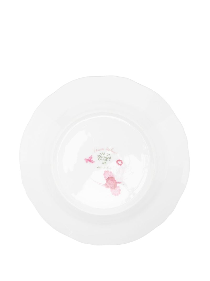 Pink Oriente Italiano Porcelain Dessert Plates Set