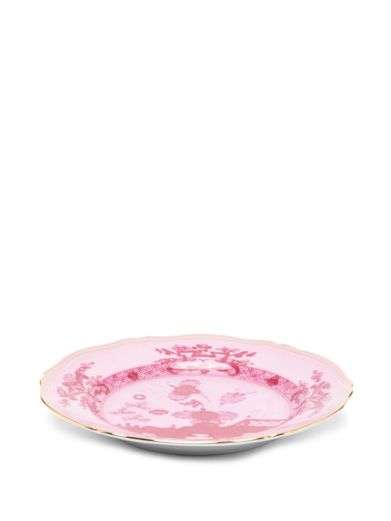 Pink Oriente Italiano Porcelain Dessert Plates Set