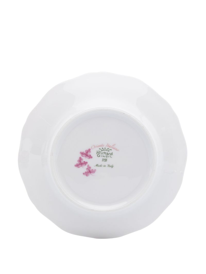 Pink Oriente Italiano Porcelain Bread Plates Set