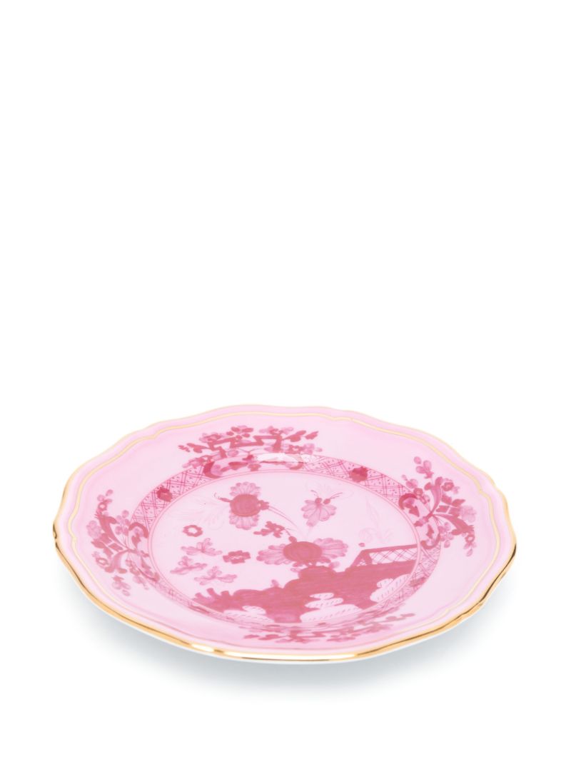 Pink Oriente Italiano Porcelain Bread Plates Set