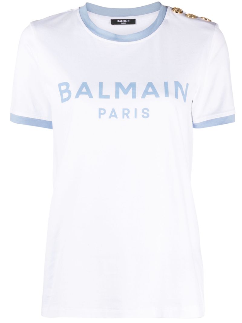 White Logo-print Cotton T-shirt