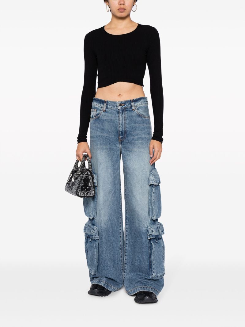 Blue Baggy Cargo Jeans