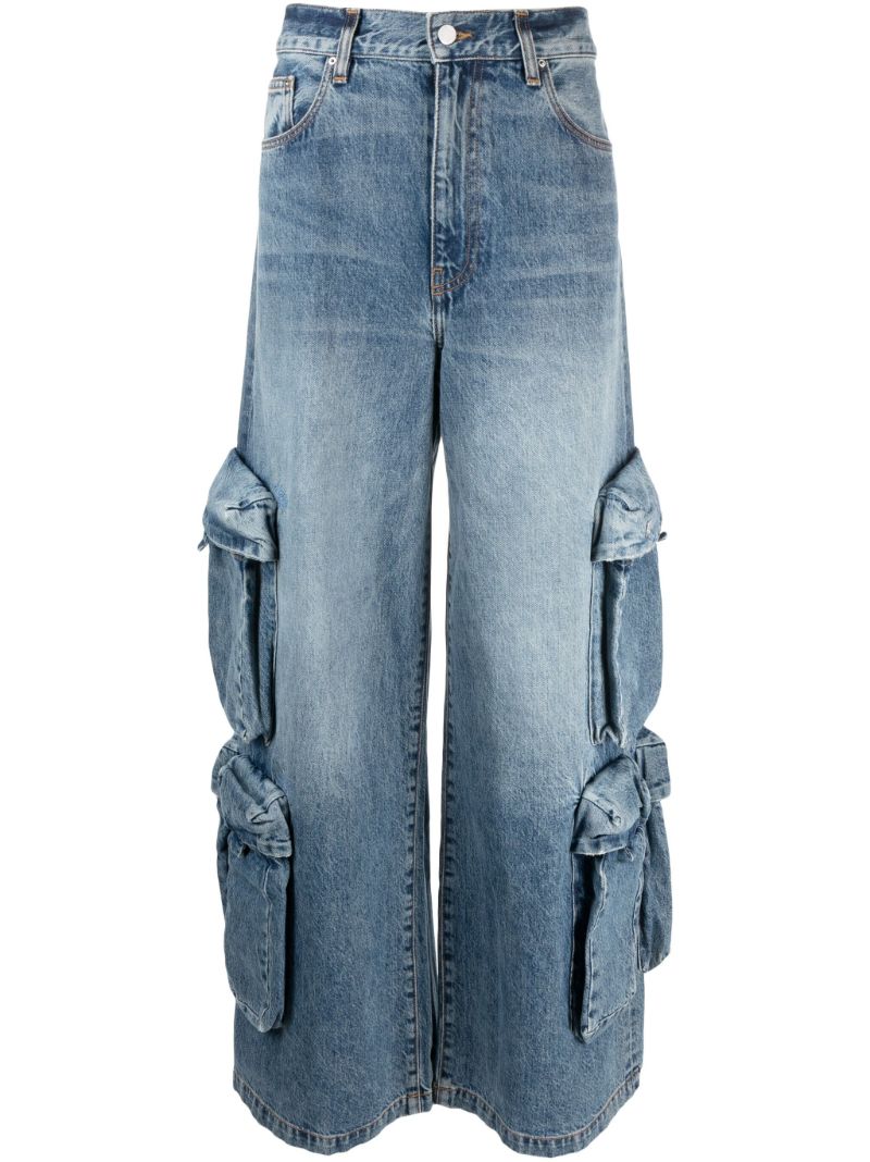 Blue Baggy Cargo Jeans