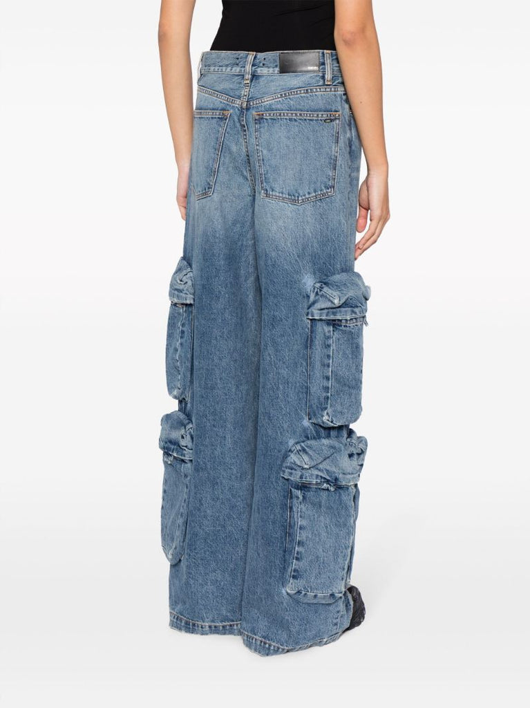 Blue Baggy Cargo Jeans