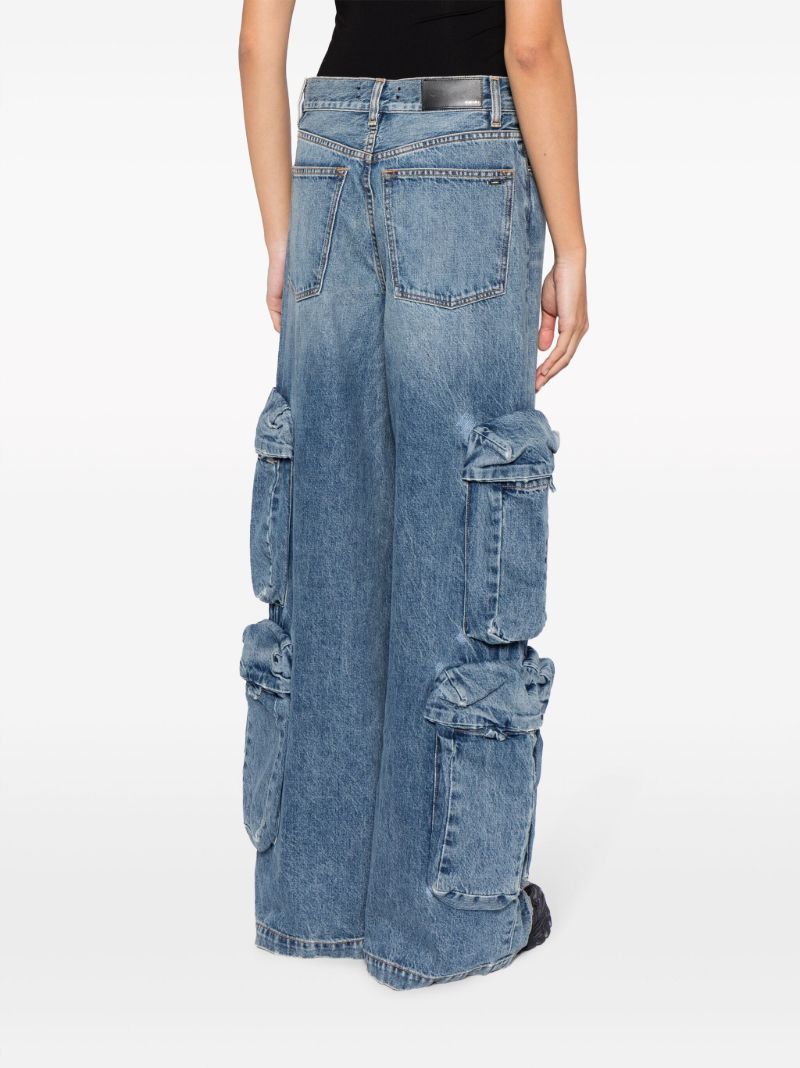 Blue Baggy Cargo Jeans