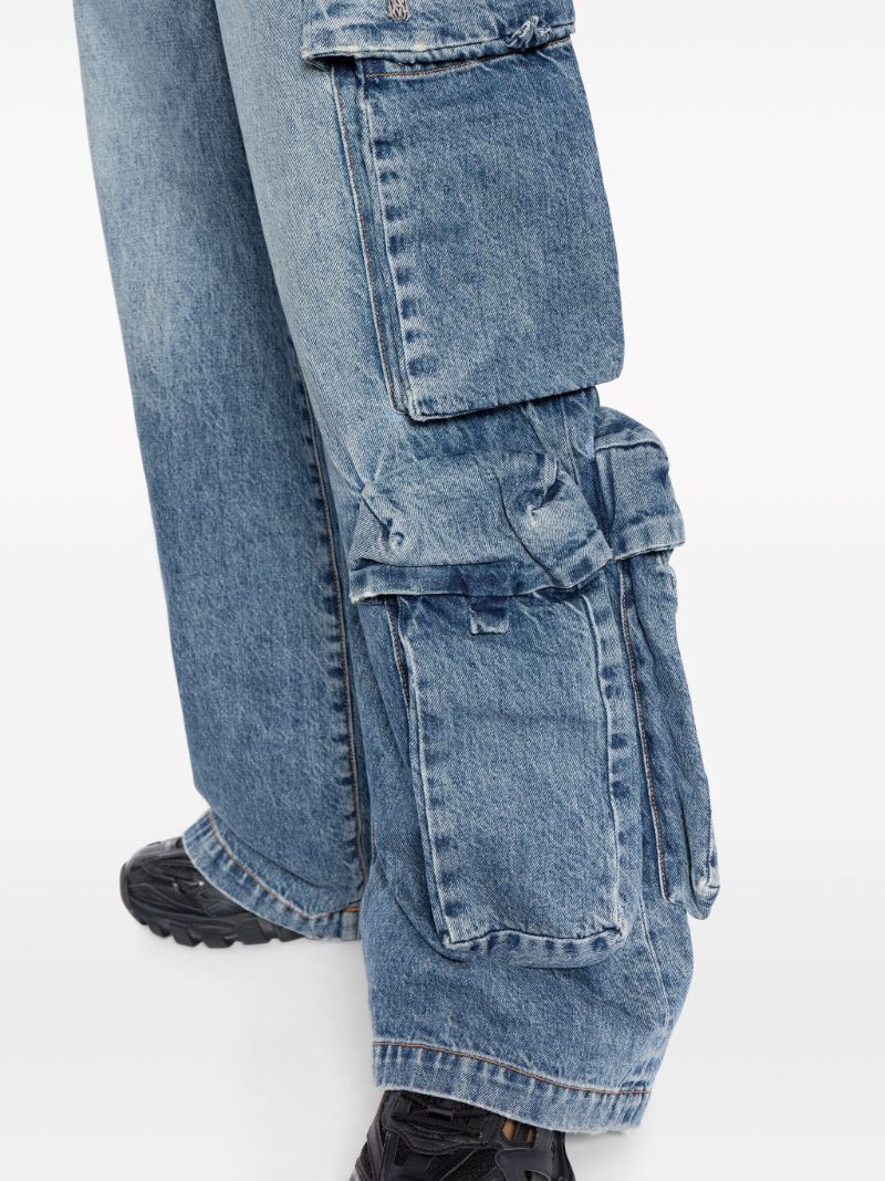 Blue Baggy Cargo Jeans