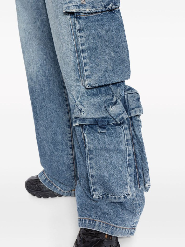 Blue Baggy Cargo Jeans