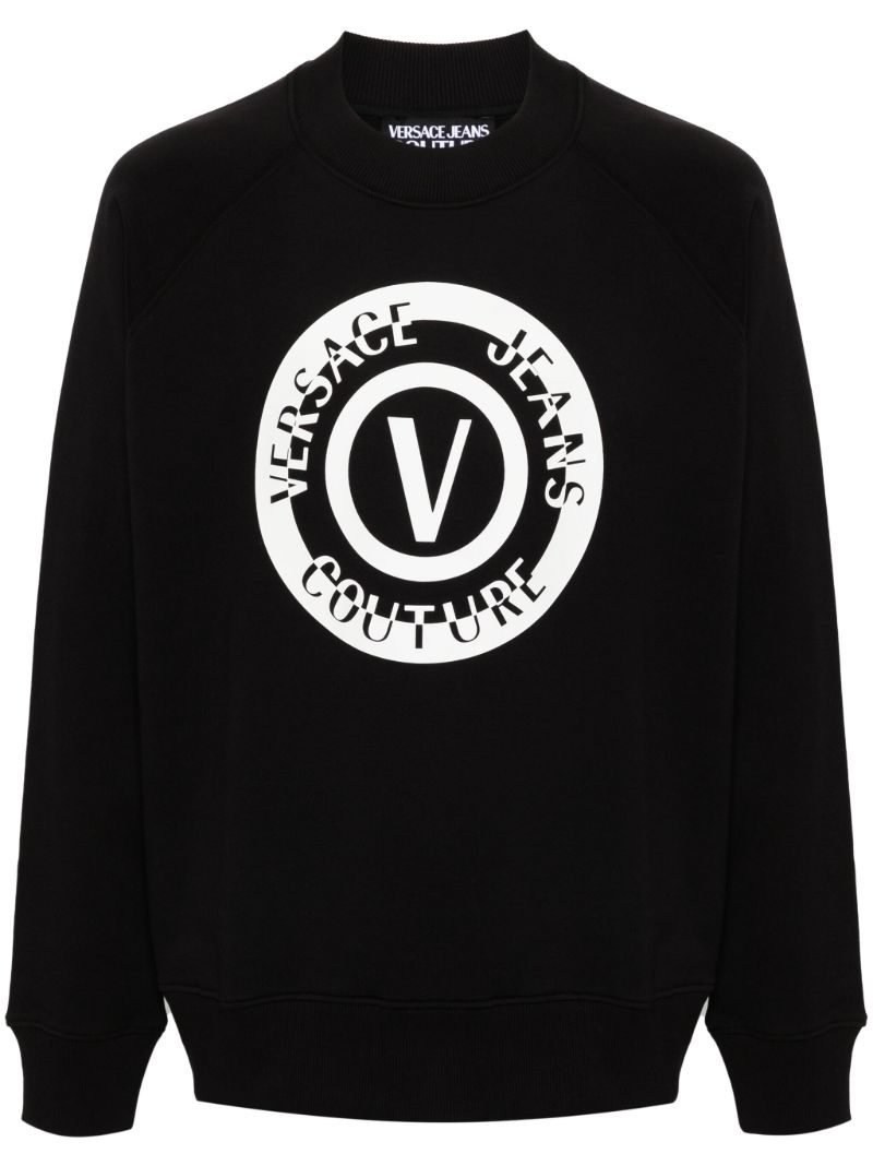 Black Logo-print Cotton Sweatshirt