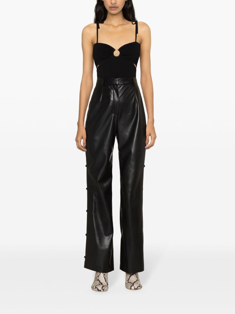 Black Felina Faux-leather Trousers