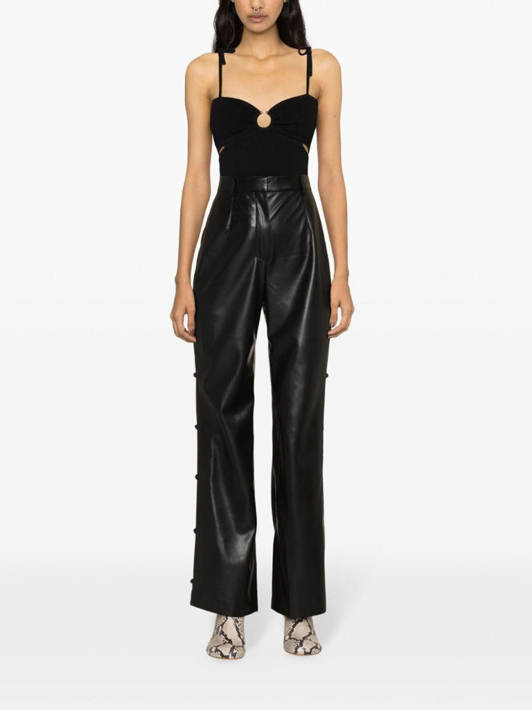 Black Felina Faux-leather Trousers
