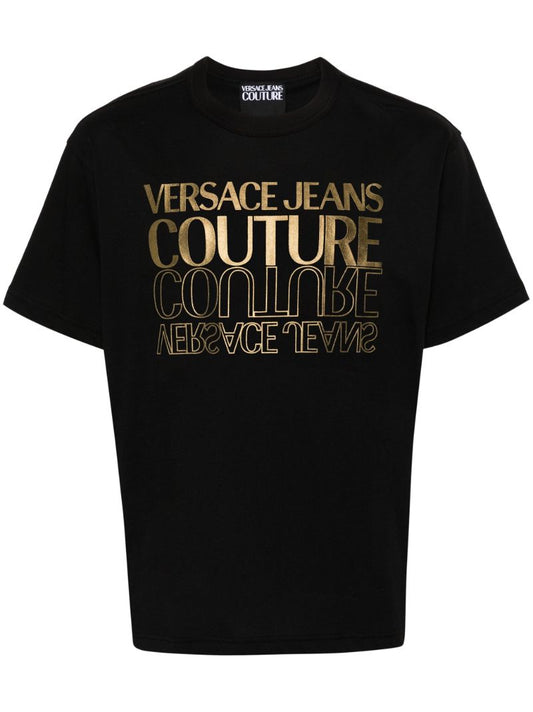 Black Logo-print Cotton T-shirt
