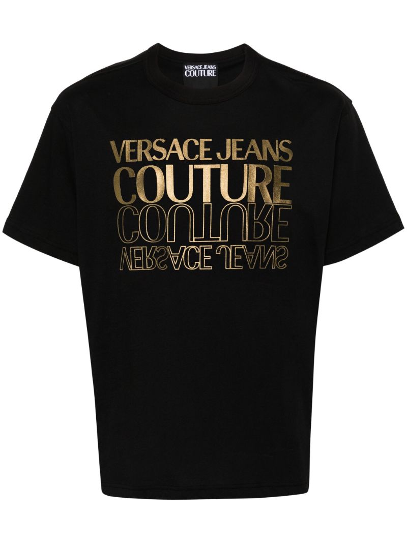 Black Logo-print Cotton T-shirt