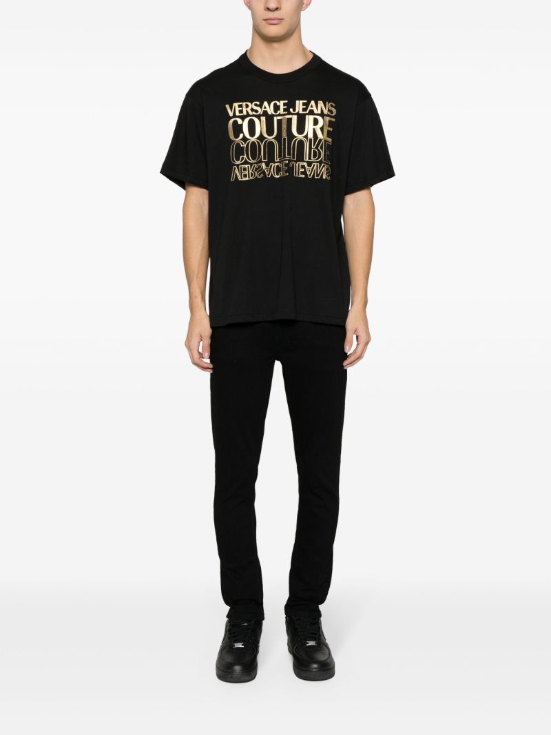 Black Logo-print Cotton T-shirt