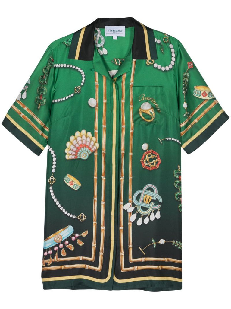 Green La Boite a Bijoux Silk Dress