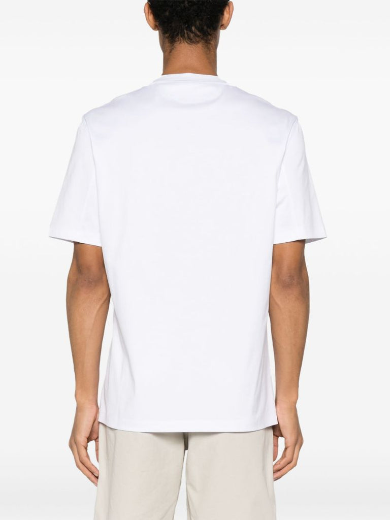 White Logo-embroidered Cotton T-shirt