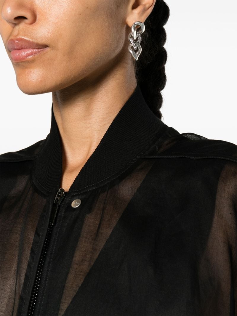 Black Flight Cropped Cotton Jacket