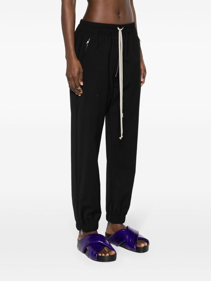 Black Drop-crotch Wool Sweatpants